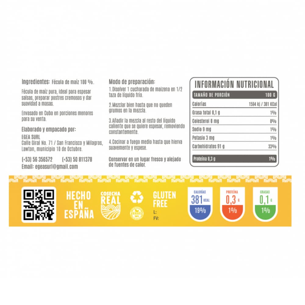 Maicena Cosecha Real (4 x 500 g / 1.1 lb) - Miniatura 3