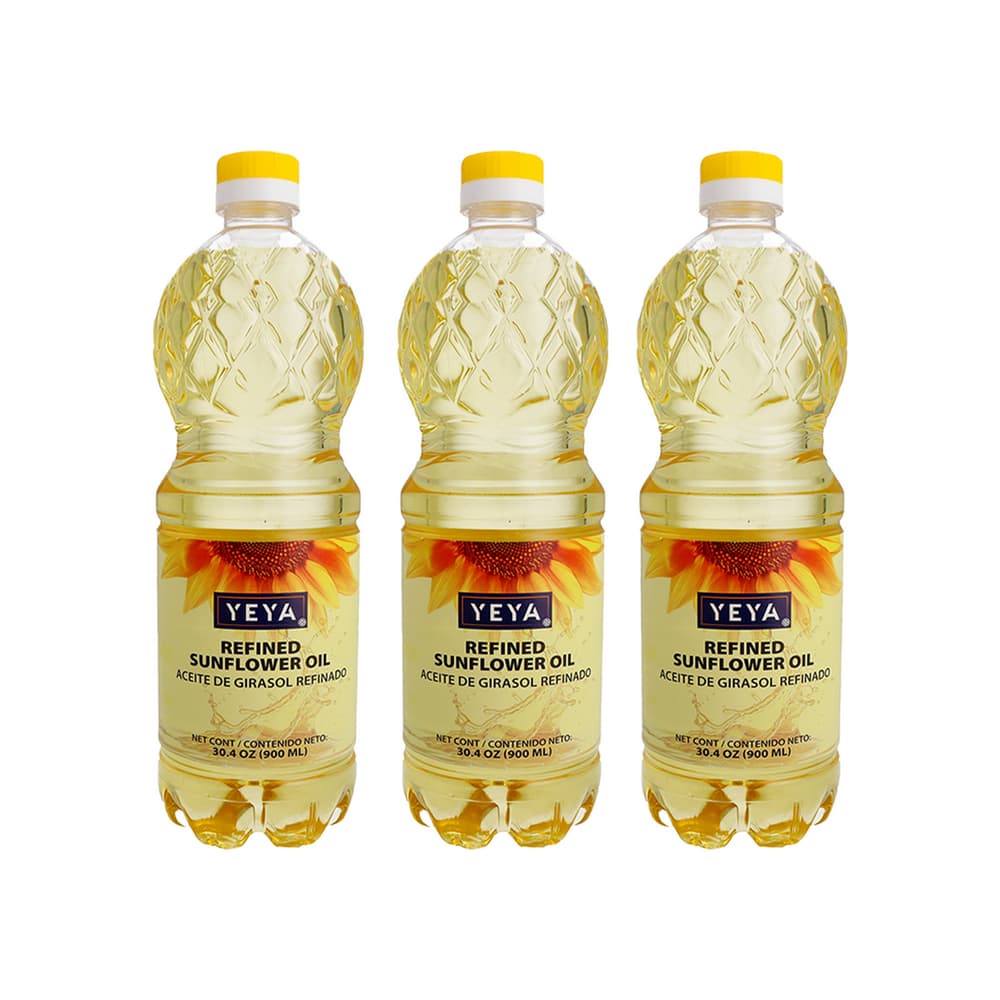 Aceite de girasol refinado YEYA (3 x 900 ml / 30.4 oz) - Miniatura 1