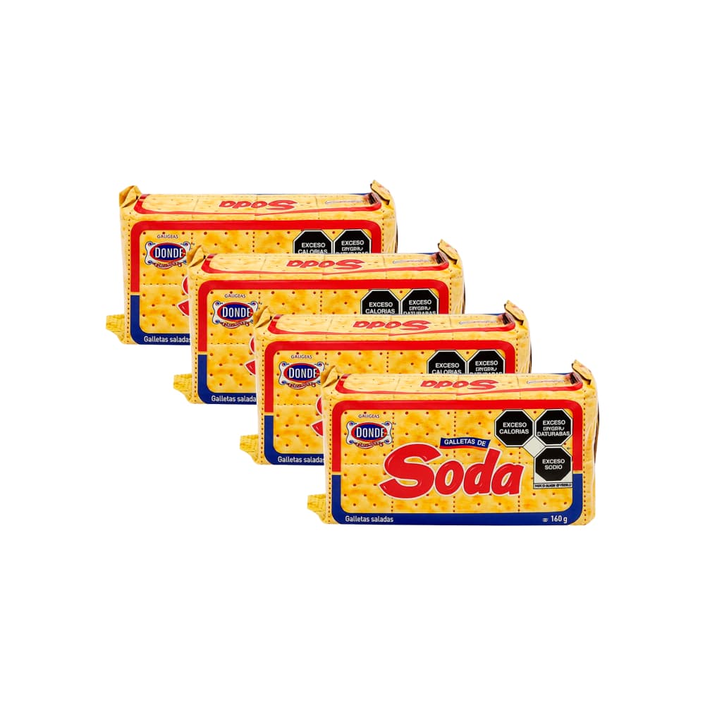 Galleta de soda Dondé (4 x 160 g / 5.64 oz) - Imagen 1