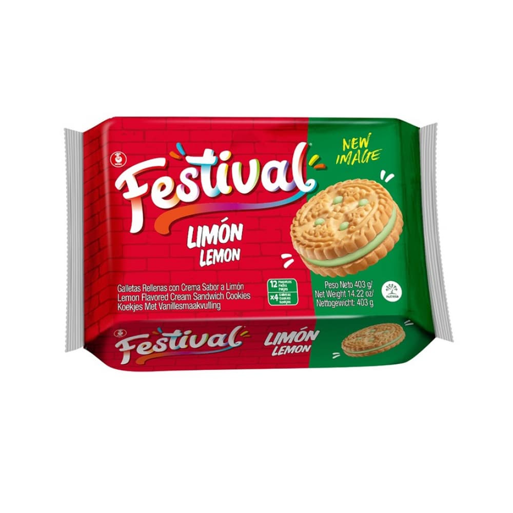 Galletas dulces rellenas con crema sabor limón Festival (403 g / 14.2 oz) - Miniatura 2