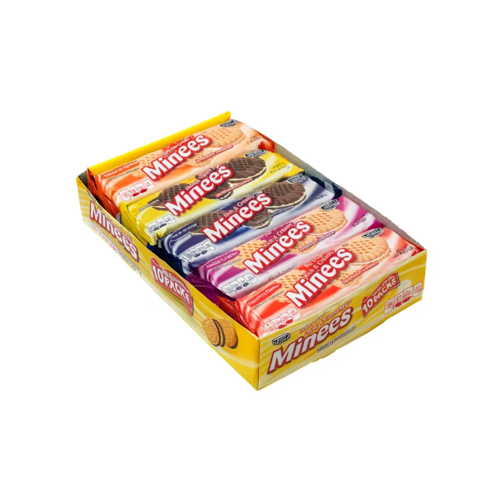 Galletas dulces rellenas de sabores variados Minees (10 x 35 g / 1.2 oz) - Imagen 1
