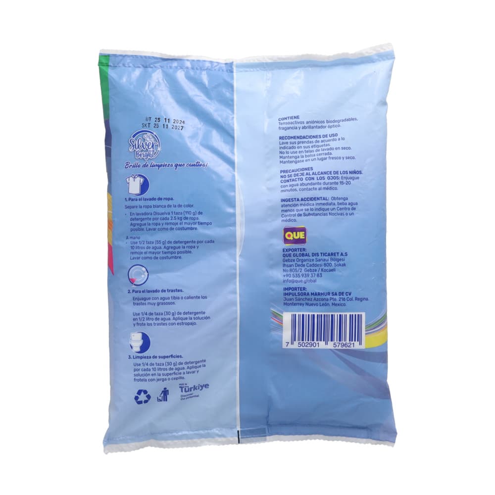 Detergente en polvo multiusos Silver Bright (900 g / 1.98 lb) - Miniatura 4