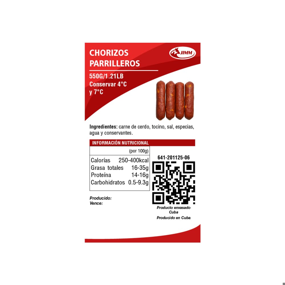 Chorizos parrilleros Jimm (550 g / 1.21 lb) - Miniatura 3