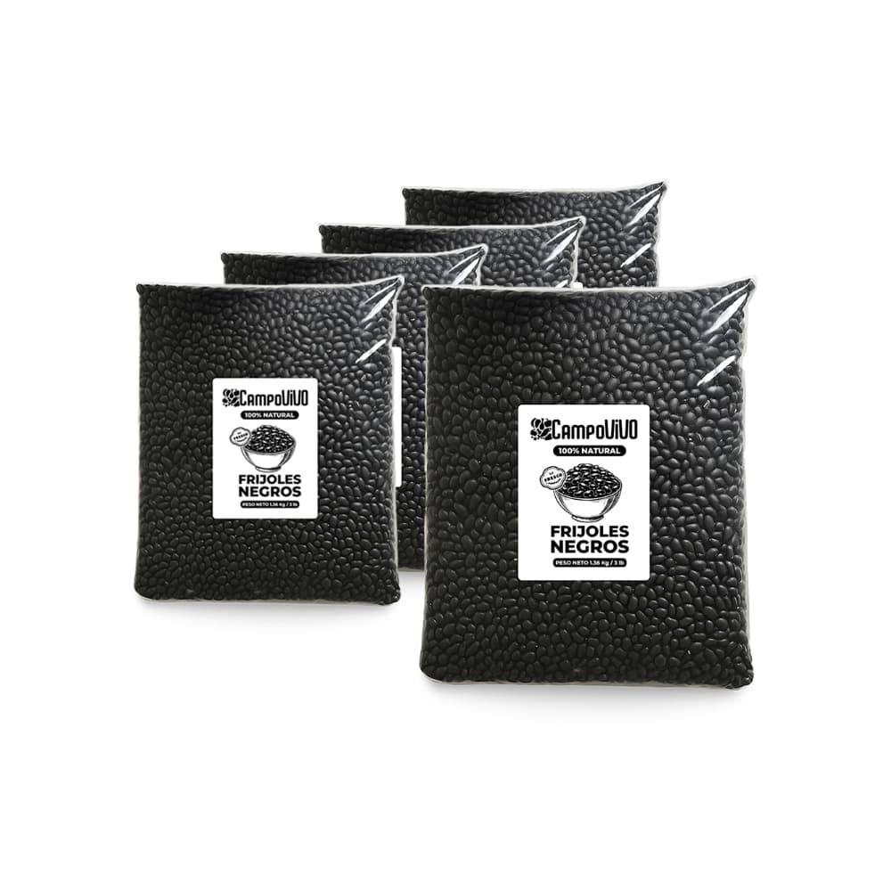 Frijoles negros Campo Vivo (5 x 1.36 kg / 3 lb) - Imagen 1