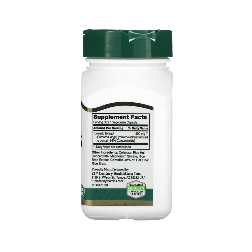 Curcumina 95, 500 mg 21st Century (45 cápsulas) - Miniatura 3