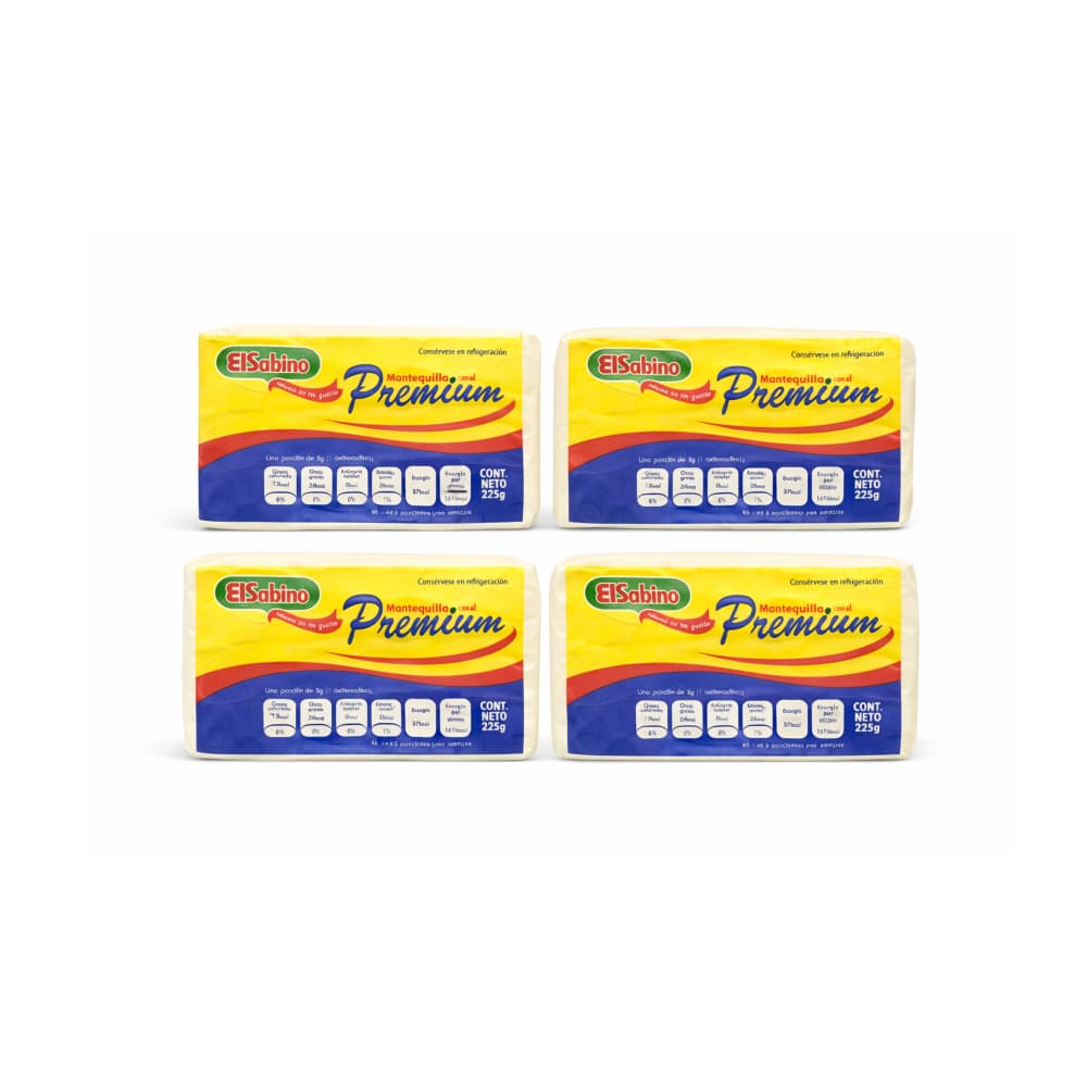Mantequilla con sal Premium El Sabino (4 x 225 g / 7.9 oz) - Imagen 1