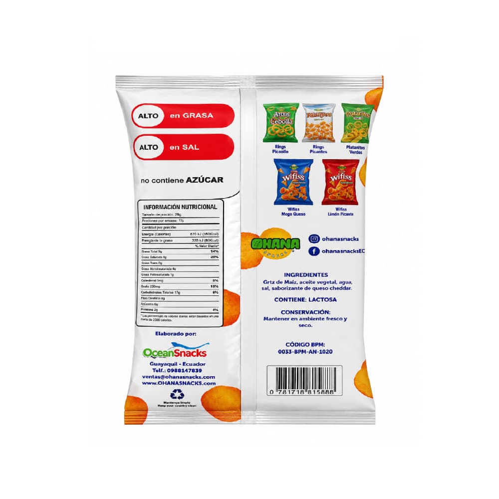 Bolitas de queso horneadas Ohana (15 g) - Miniatura 3