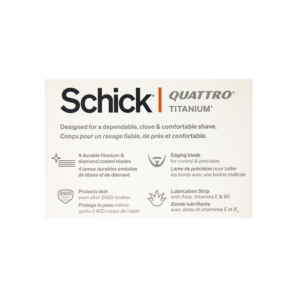 Repuestos para máquina de afeitar Quattro Titanium Schick (6 U) - Miniatura 4