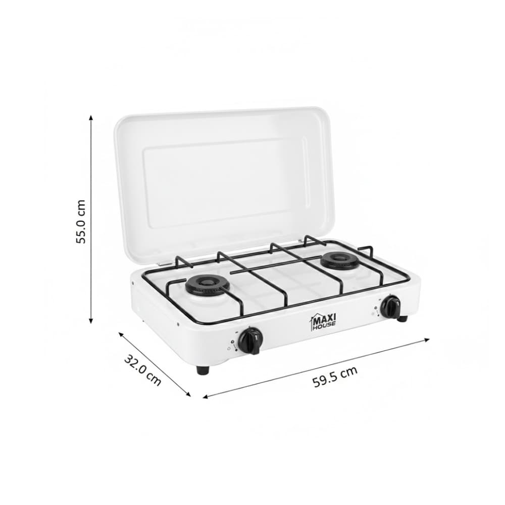 Estufa a gas de dos quemadores Maxi House MH-SD-003E - Miniatura 4