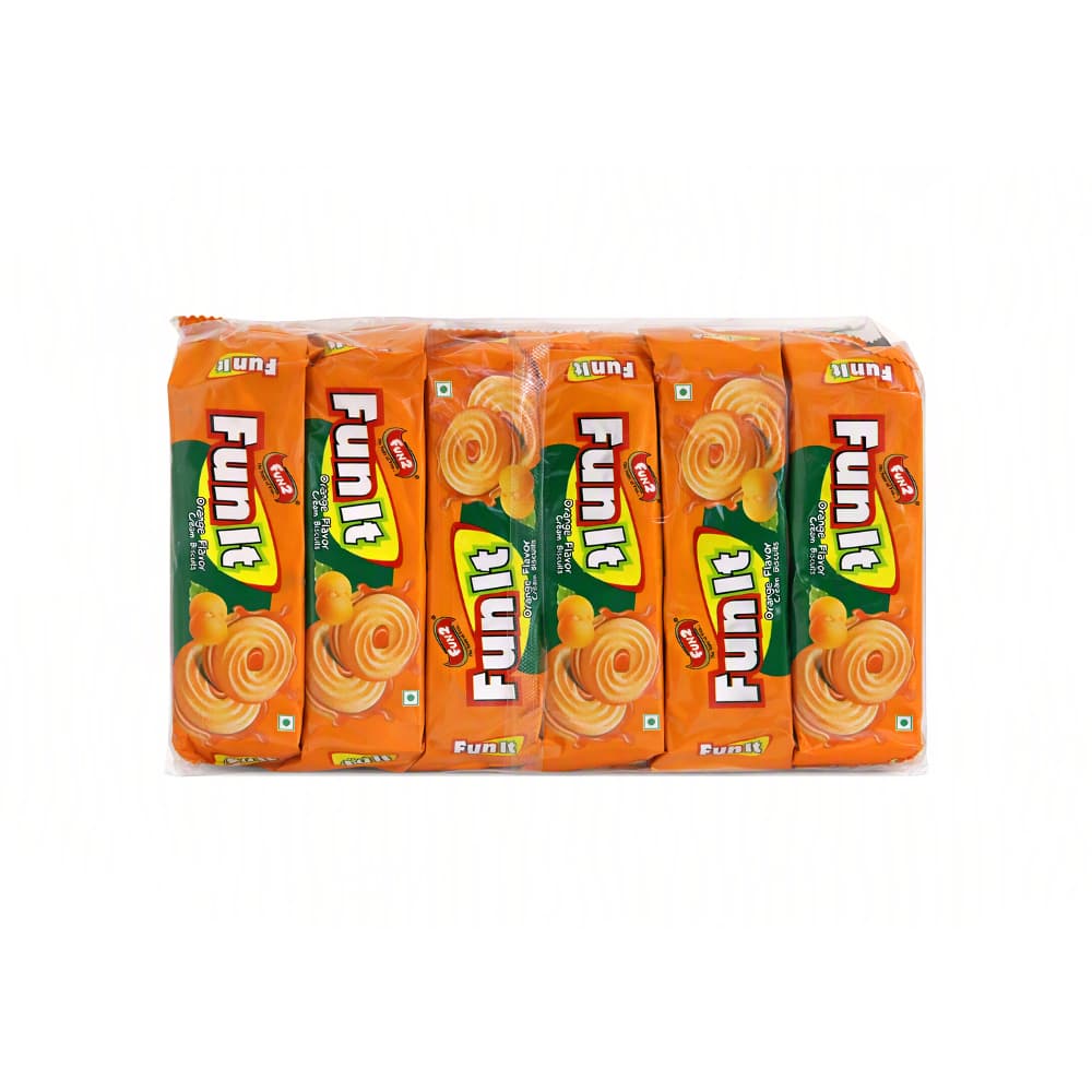 Galletas con crema sabor naranja Fun It Fun2 (12 x 36 g / 1.27 oz) - Miniatura 1