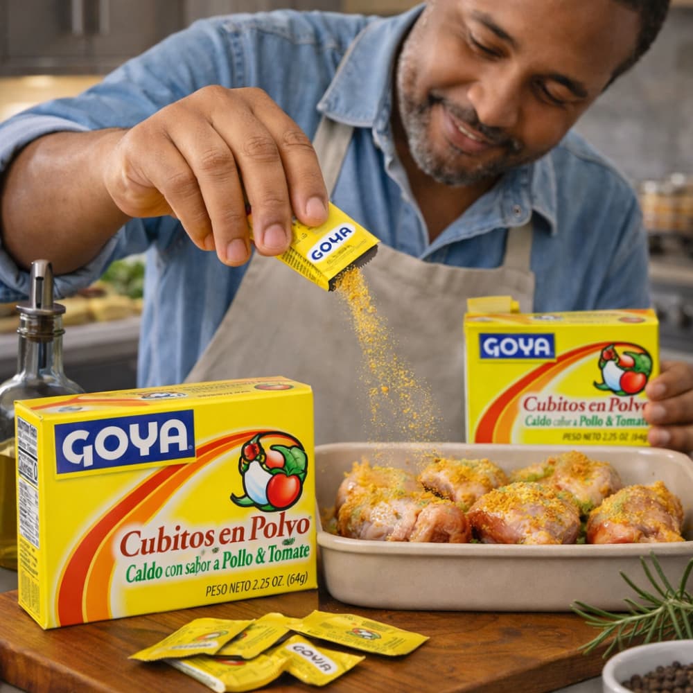 Caldo con sabor a pollo y tomate Goya (64 g / 2.25 oz) - Miniatura 4