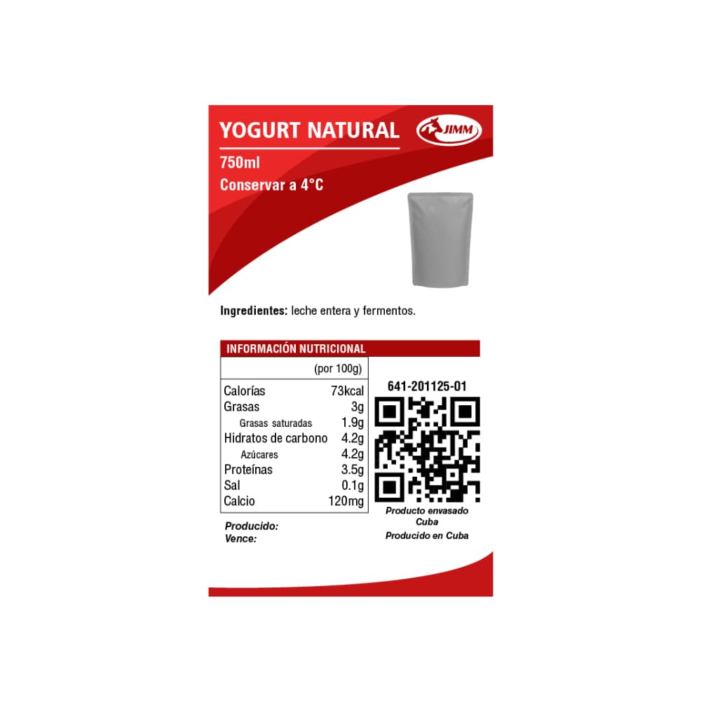 Yogur natural Jimm (750 ml) - Miniatura 3
