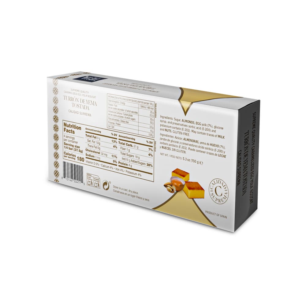Turrón de Yema Tostada Calidad Suprema Yeya (150 g / 5.3 oz) - Miniatura 4