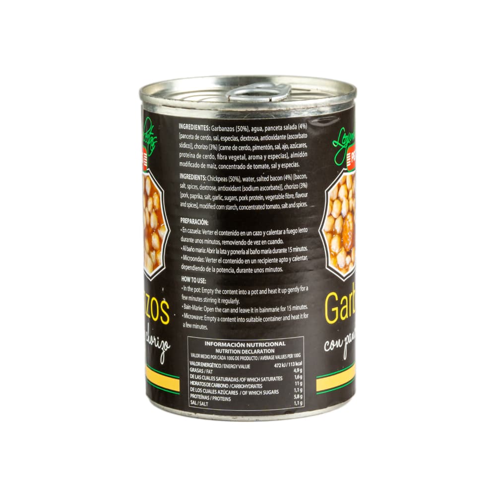 Garbanzo cocinado con panceta y chorizo Penelas (420 g / 14.81 oz) - Miniatura 2