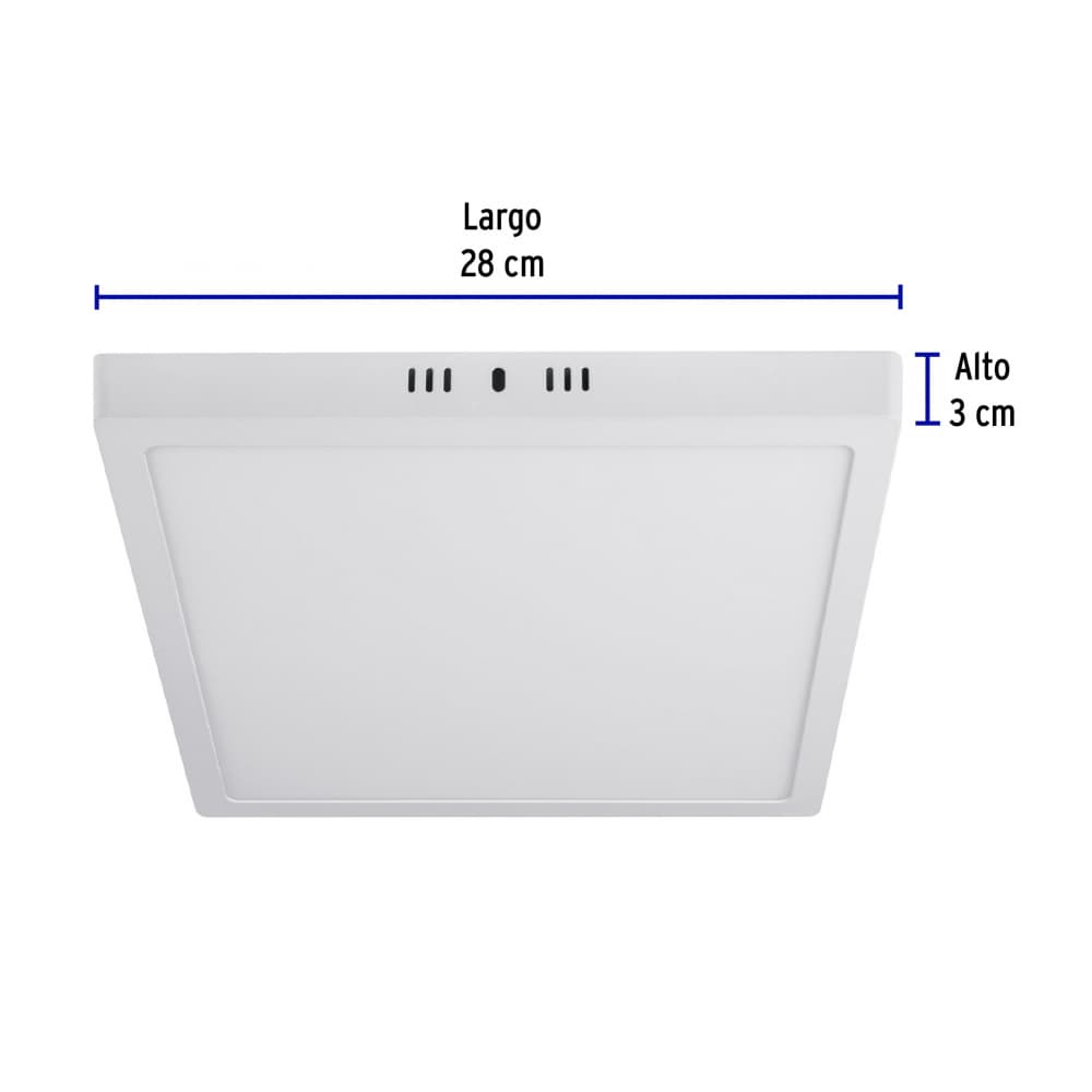 Luminario cuadrado blanco LED 24 W Volteck PLA-213L - Miniatura 6