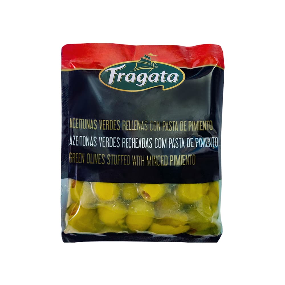Aceitunas verdes rellenas con pimiento Fragata (160 g / 5.64 oz) - Imagen 1
