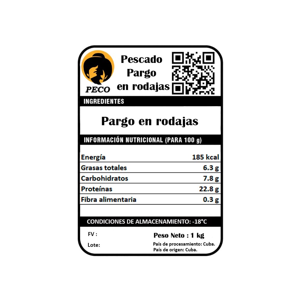 Pescado pargo en rodajas Peco (1 kg / 2.2 lb) - Miniatura 3