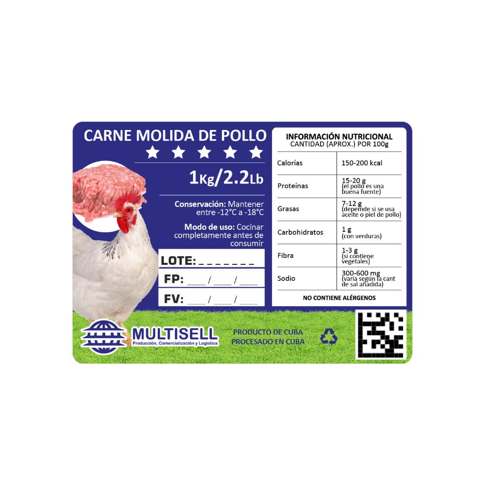 Carne separada mecánicamente Multisell (1 kg / 2.2 lb) - Miniatura 3