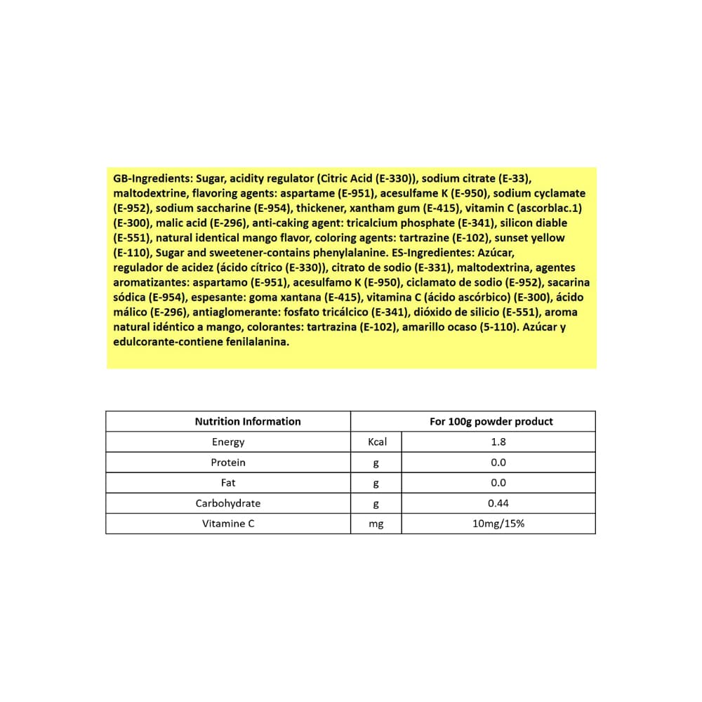 Refresco instantáneo sabor mango Tutti Frutti Ada (24 x 6 g) - Miniatura 3