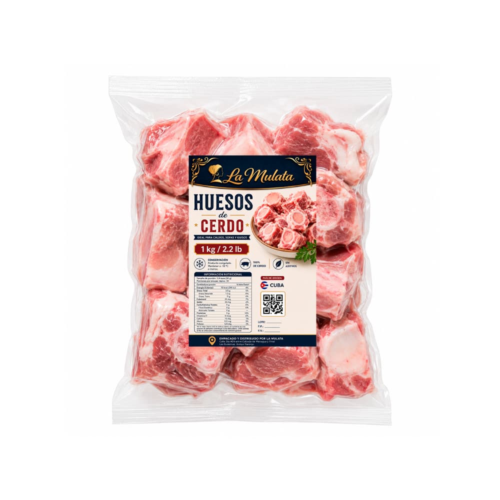 Huesos de cerdo La Mulata (1 kg / 2.2 lb) - Miniatura 1