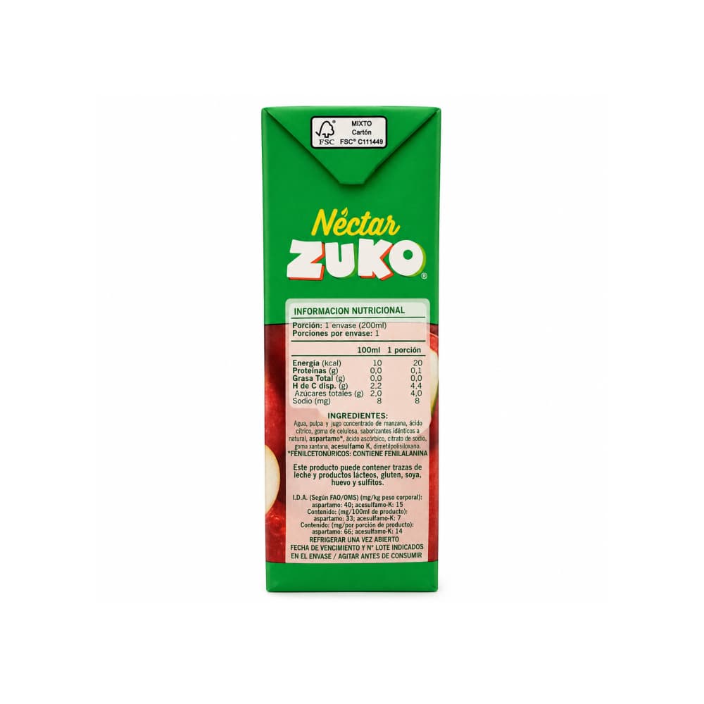 Néctar de manzana Zuko (6 x 200 ml) - Miniatura 4