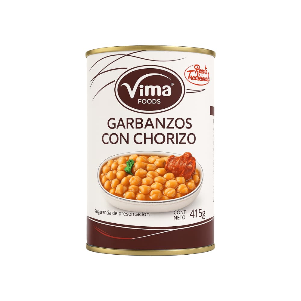 Garbanzos con chorizo Vima Foods (415 g / 14.64 oz) - Miniatura 3