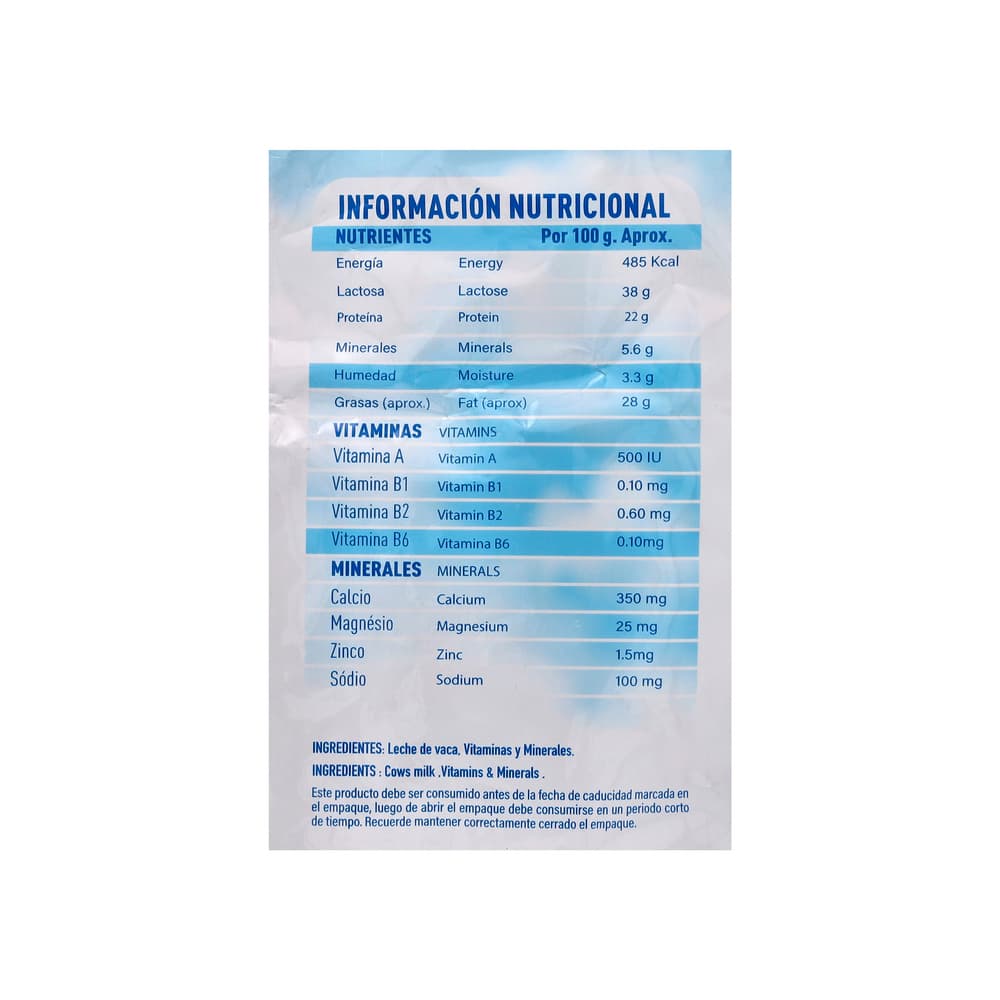 Leche en polvo entera YEYA (25 kg / 55.11 lb) - Miniatura 3