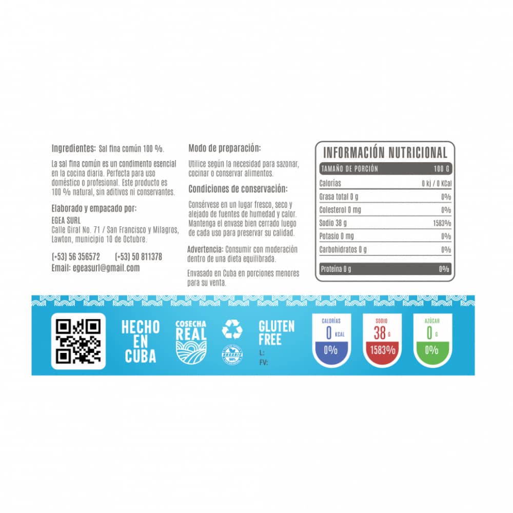 Sal fina común Cosecha Real (2 x 1 kg / 2.2 lb) - Miniatura 2