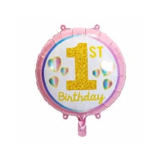 Globo Feliz 1er Cumpleaños Ballon (17 pulgadas)
