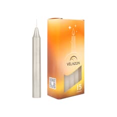 Velas de cera color blanco Vélazon (15 U)