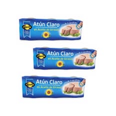 Atún claro en aceite de girasol Ayala (3 x 210 g / 7.41 oz)