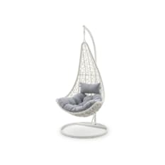 Silla colgante blanca con almohadón y cojín XL Soluciones YKT-1151B