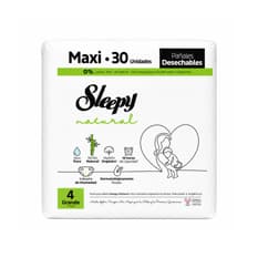 Pañales desechables para bebé etapa 4 Sleepy Natural (30 U)