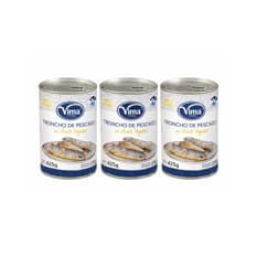 Troncho de pescado en aceite vegetal Vima Foods (3 x 425 g )