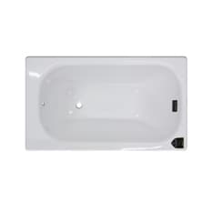 Bañera acrílica rectangular color blanco Zeric