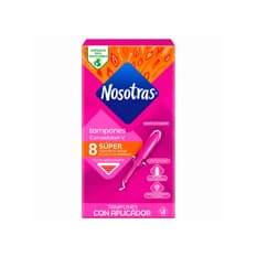 Tampones con aplicador Comodidad-V Super Nosotras (8 U)