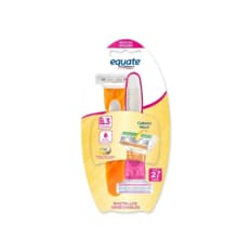 Maquinillas de afeitar desechables 3 hojas con aroma brisa tropical Equate (2 U)