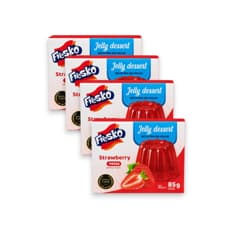 Gelatina sabor fresa Fresko (4 x 85 g / 3 oz)