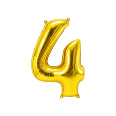 Globo dorado número 4 de 16 pulgadas Balloon