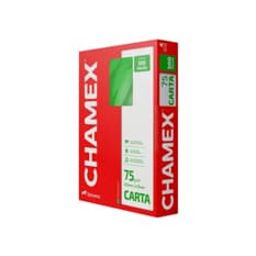 Paquete de hojas blancas Carta 75 g/m² Chamex (500 U)