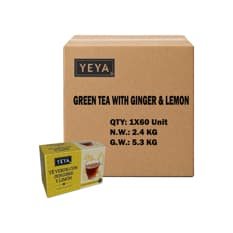 Té verde con jengibre y limón YEYA (60 x 40 g / 1.4 oz)