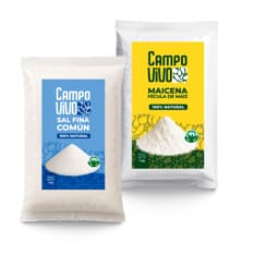 Combo de grano y sazón Campo Vivo #4: Sal fina común + Maicena