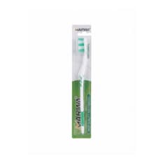 Cepillo de dientes color verde con tapa y cerda de dureza media Marwa MR-612