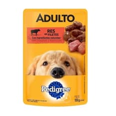 Comida para perros adultos res en filete Pedigree (100 g / 3.52 oz)