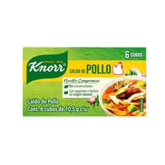 Cubos de caldo de pollo con vegetales y hierbas Knorr (6 x 10.5 g)
