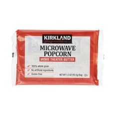 Palomitas de maíz sabor mantequilla para micro-ondas Kirkland (93.5 g / 3.3 oz)