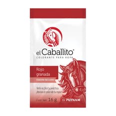 Colorante para ropa rojo granada El Caballito (16 g)