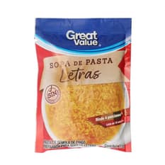 Sopa de pasta letras Great Value (95 g / 3.35 oz)