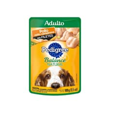 Alimento pollo estilo campirano en filetes para perro adulto Pedigree (100 g / 3.52 oz)