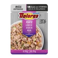 Atún en agua fortificado con vitaminas Forte Dolores (74 g / 2.61 oz)
